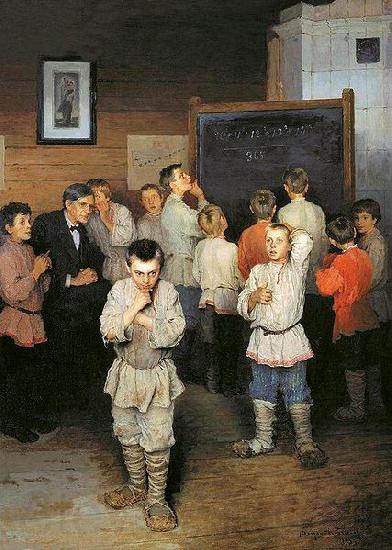 Nikolai Petrovitch Bogdanov-Belsky Mental Calculation. In Public School of S. A. Rachinsky